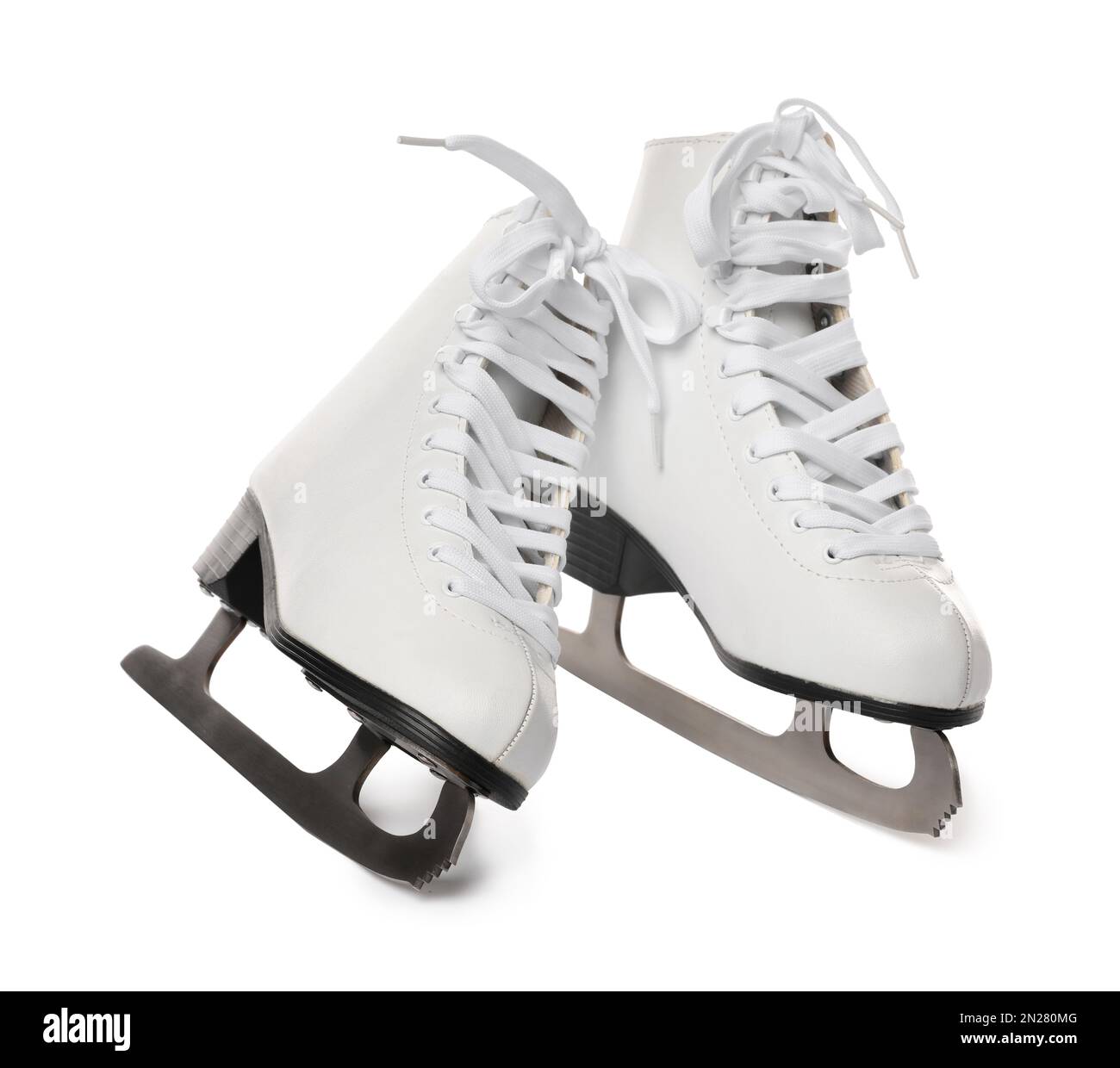 Pair of figure ice skates isolated on white Stock Photo Alamy