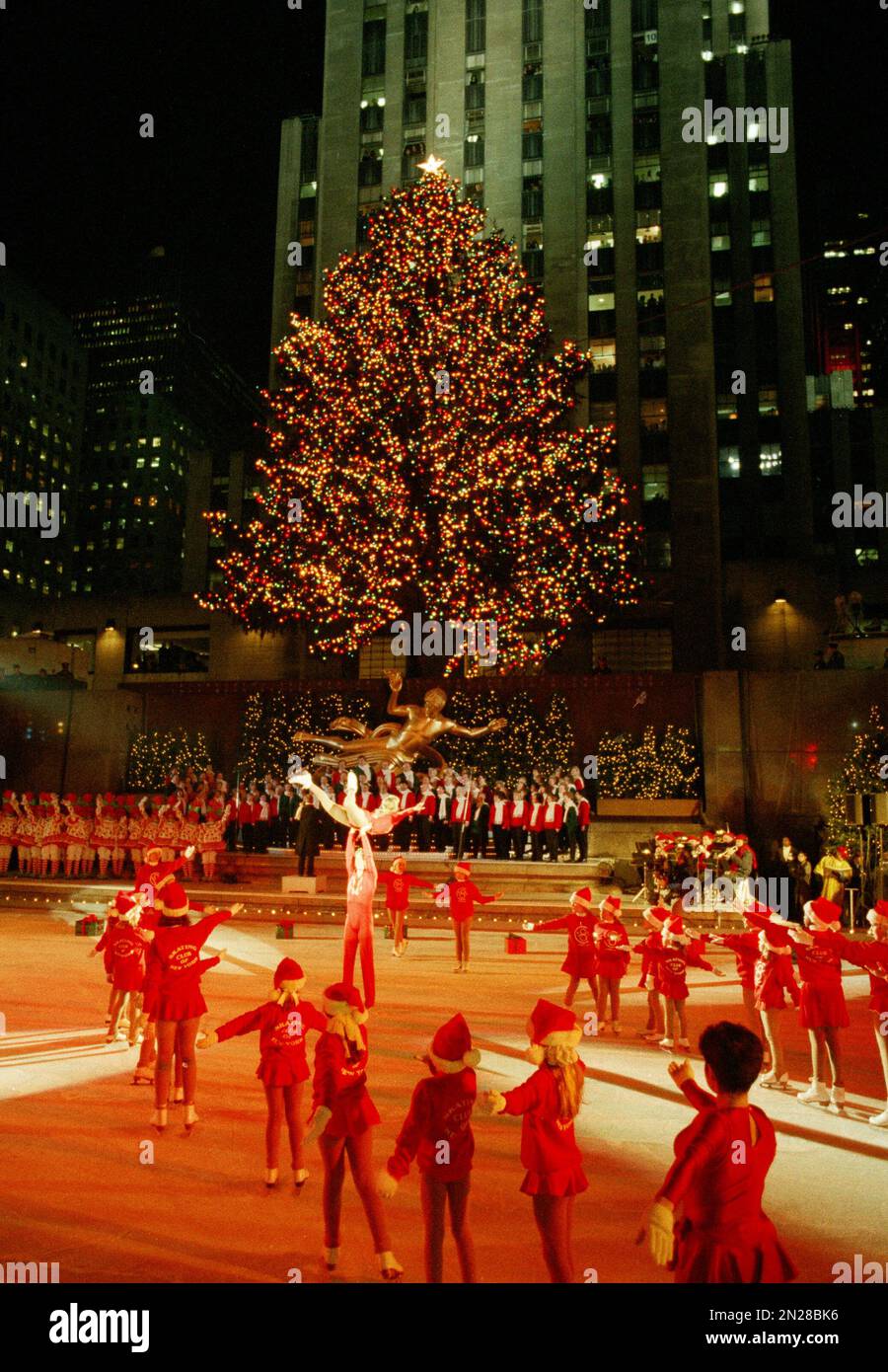 Festivities at the annual lighting of the Rockefeller Center Christmas