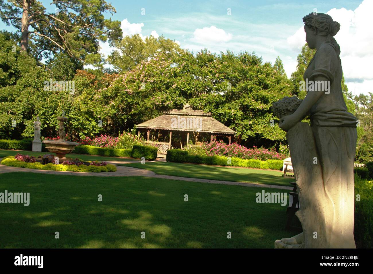 Flovilla, GA, USA. The gardens in the Village at Indian Springs Stock