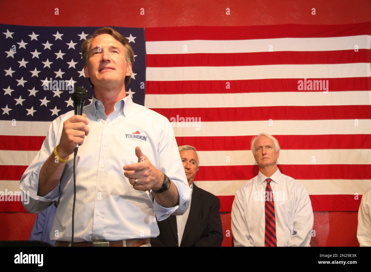 August 26, 2021. Virginia Republican gubernatorial nominee Glenn Youngkin during a campaign event in Lynchburg, VA, USA. Stock Photo