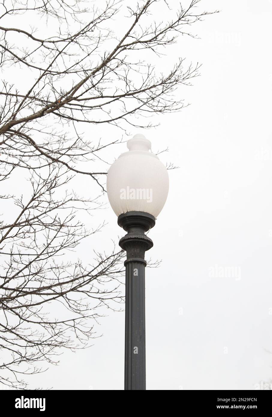 Street lamp post electricity in city Stock Photo