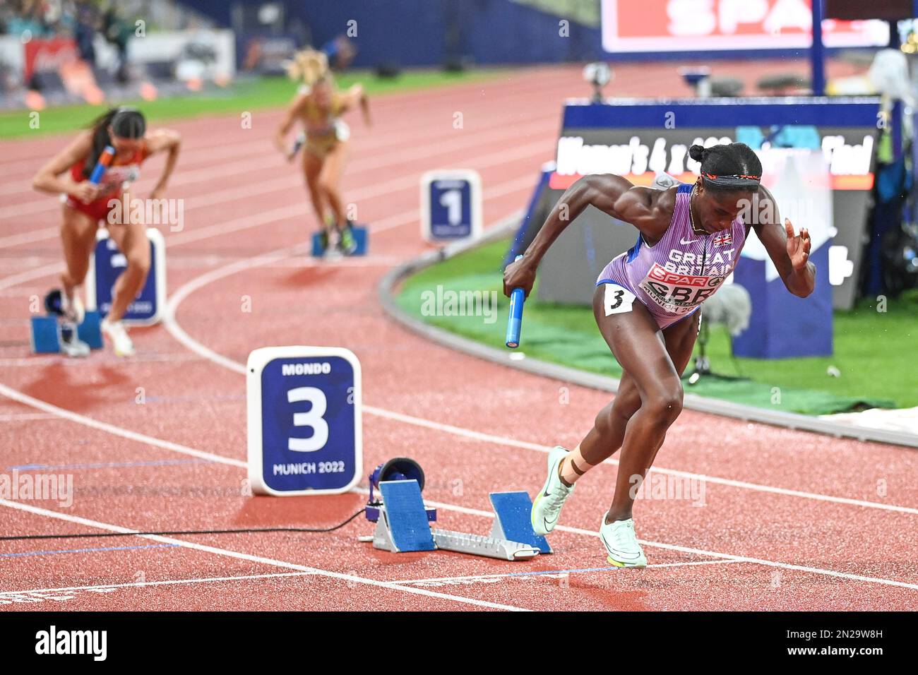 Victoria Ohuruogu (Great Britain). 4x400 relay race women Bronze Medal. European Championships