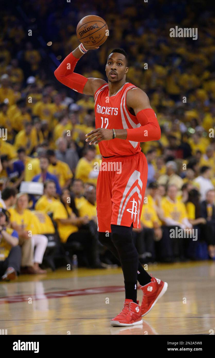 Houston Rockets center Dwight Howard (12) against the Golden State ...