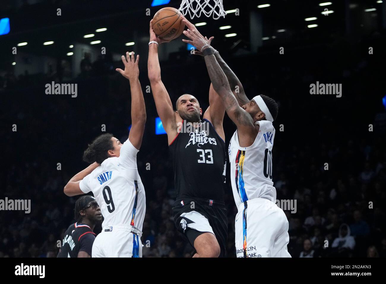 Los Angeles Clippers' Nicolas Batum plays against the Cleveland Cavaliers  during the first half of an NBA basketball game, Monday, March 14, 2022, in  Cleveland. (AP Photo/Ron Schwane Stock Photo - Alamy