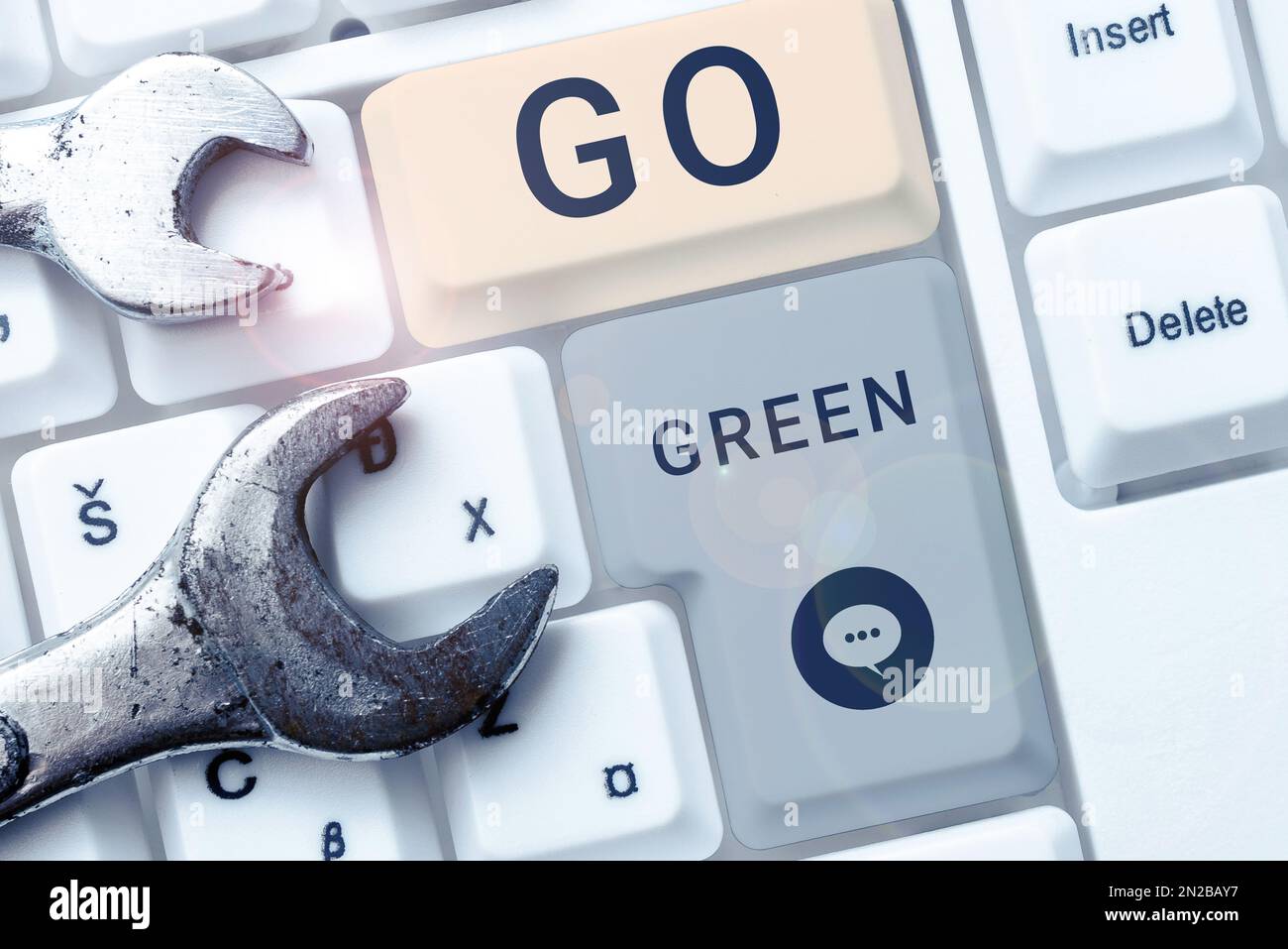 Writing displaying text Go Green. Concept meaning making more
