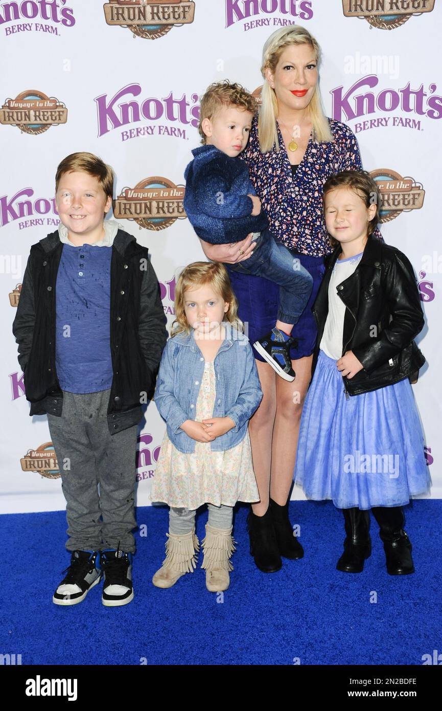 Tori Spelling with her children Liam Aaron McDermott, Finn Davey