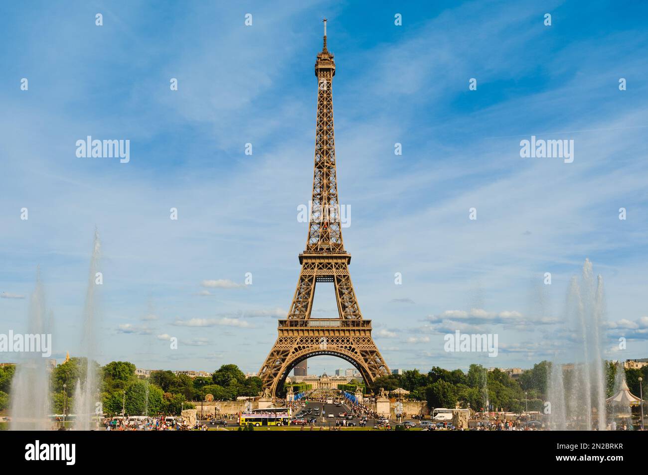 Eiffel Tower, the tallest structure in Paris, France Stock Photo