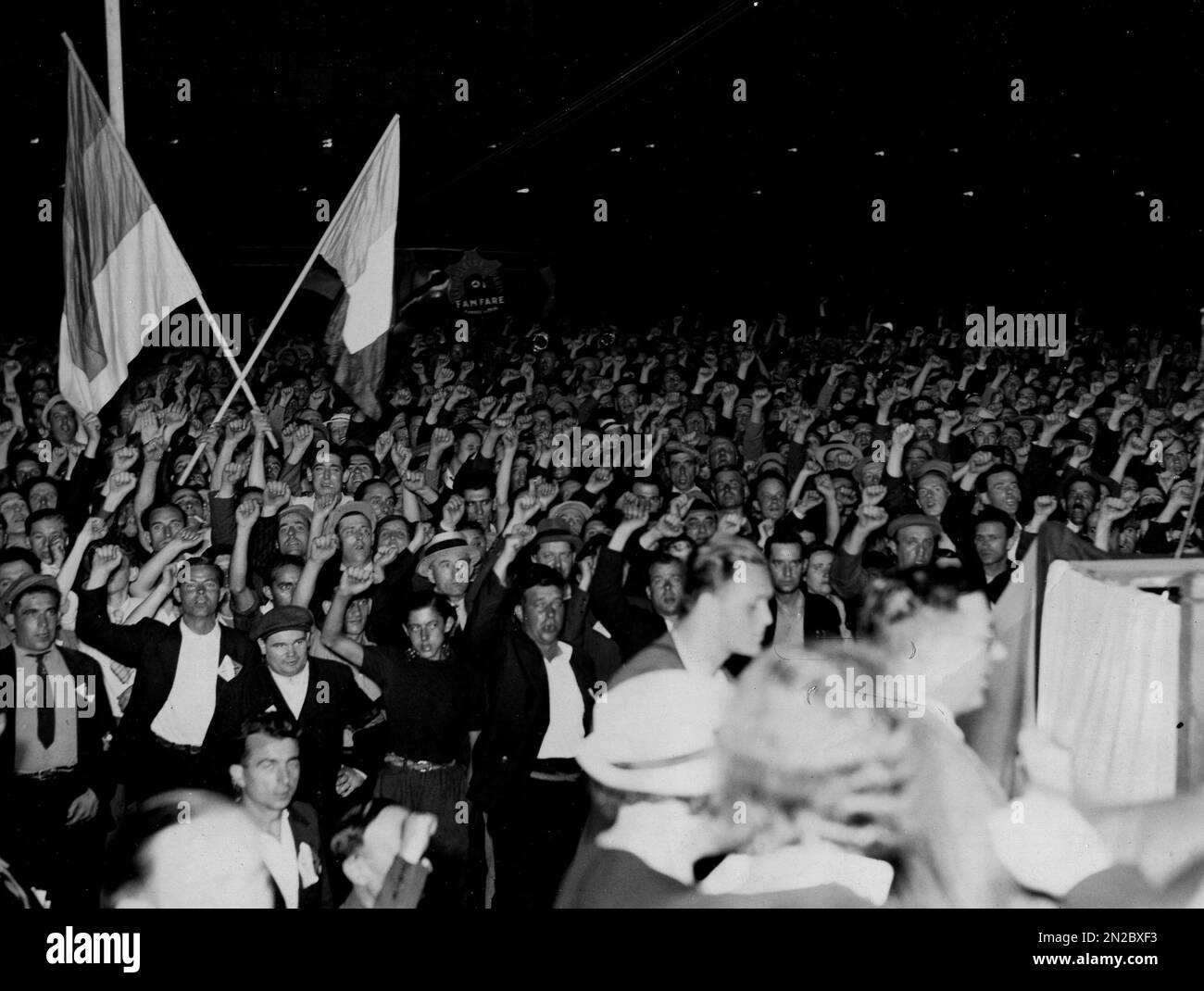 A general view of the immense crowd attending the peace meeting for