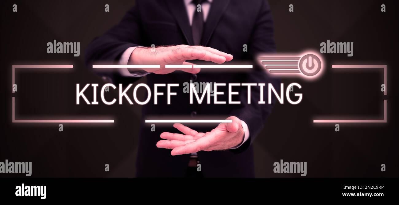 Sign Displaying Kickoff Meetingspecial Discussion Legalities Involved  Project Concept Meaning Stock Photo by ©nialowwa 609955820