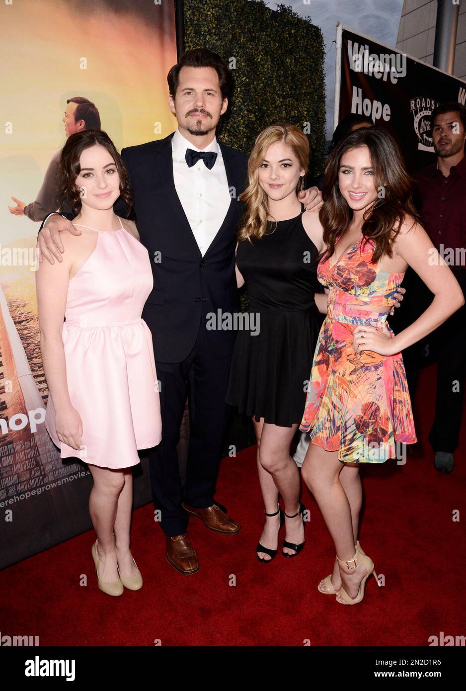 Sarah Gilman, Kristoffer Polaha, McKaley Miller and Ryan Newman seen at