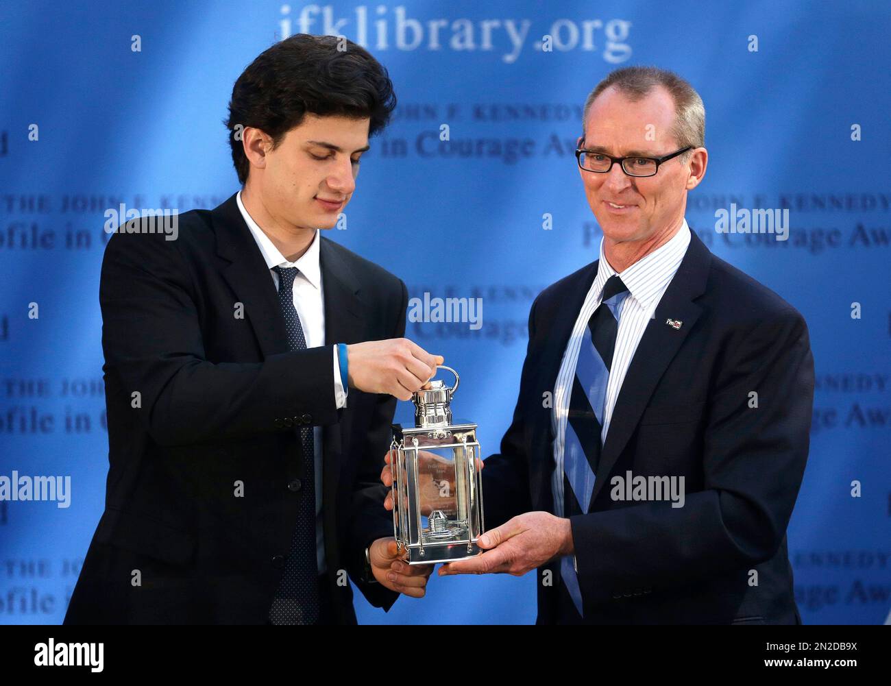 Jack Schlossberg, left, grandson of former President John F. Kennedy(01)