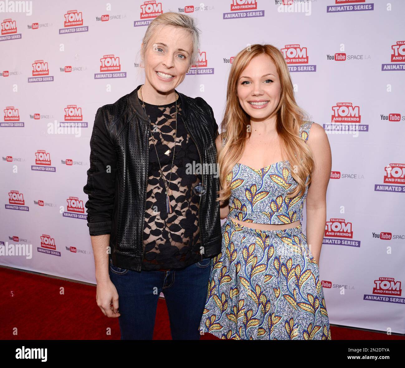 YouTube star Lisa Schwartz, right, and comedian Maria Bamford attends