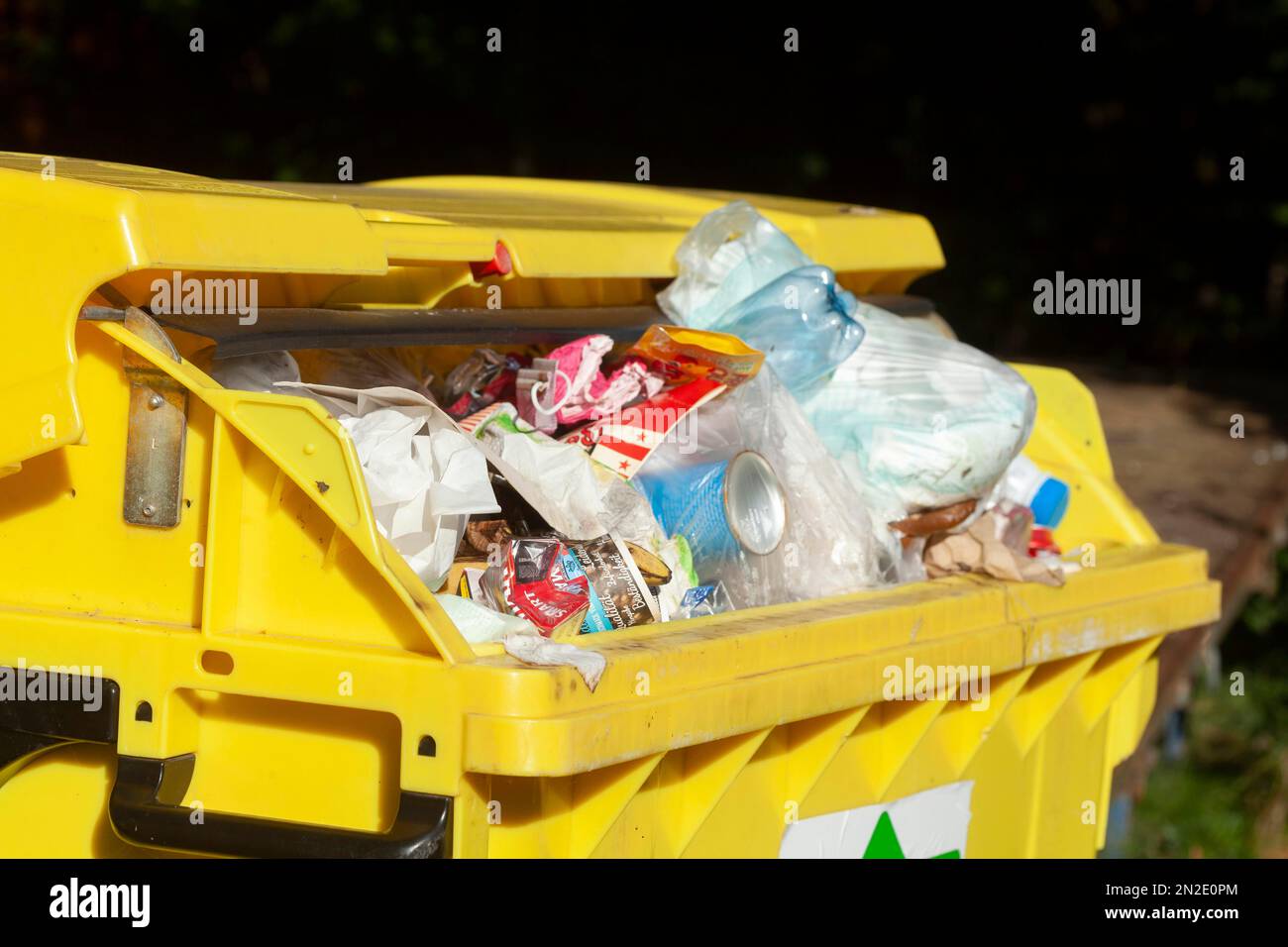 Yellow bin for plastic waste, waste separation, Germany Stock Photo Alamy