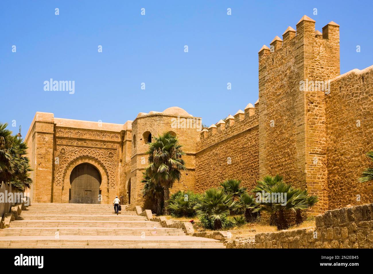 Bab el Oudaia City Gate, Rabat, Morocco, Africa Stock Photo