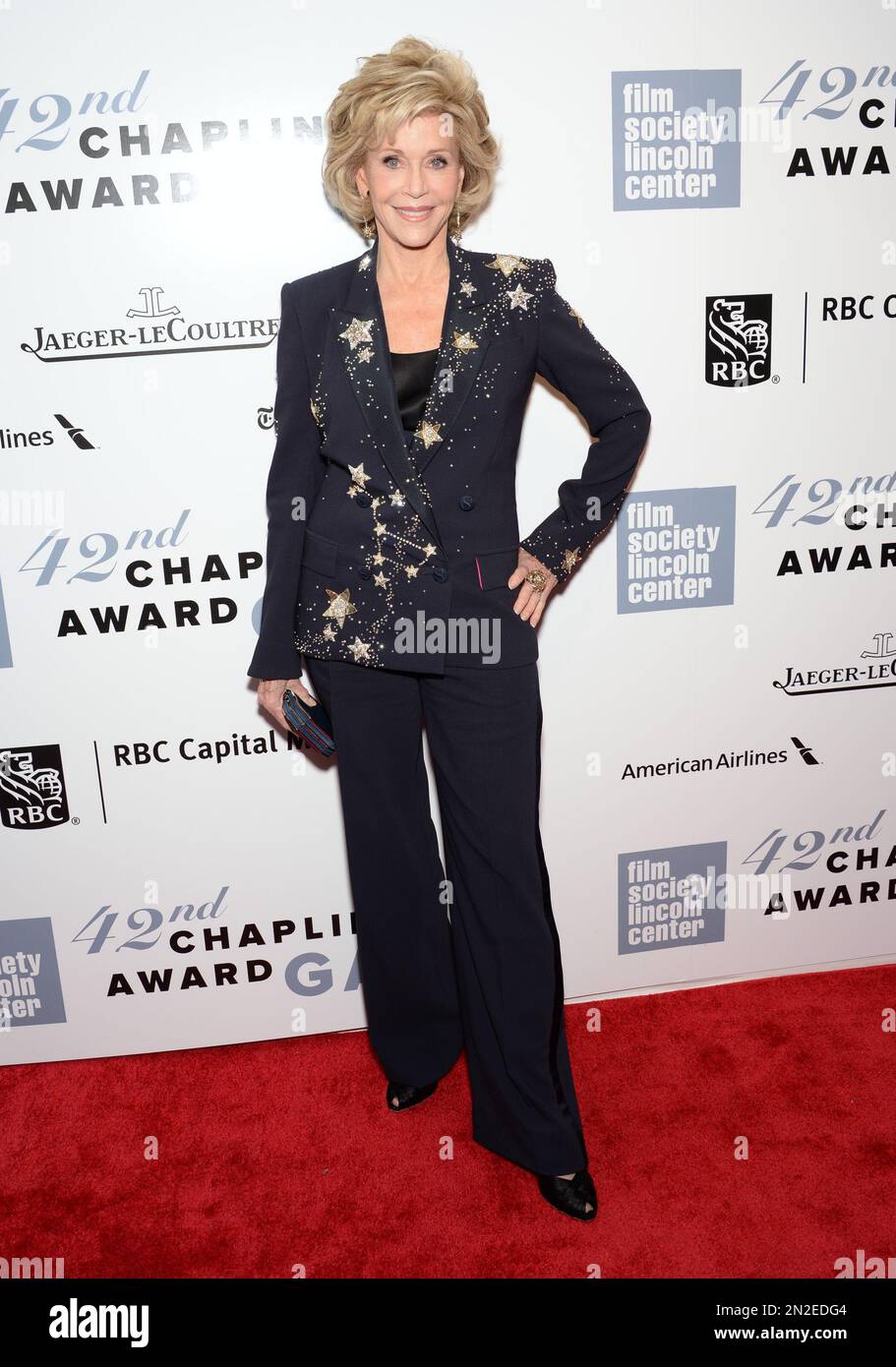 Jane Fonda Arrives At The 42nd Annual Chaplin Award Gala Honoring ...