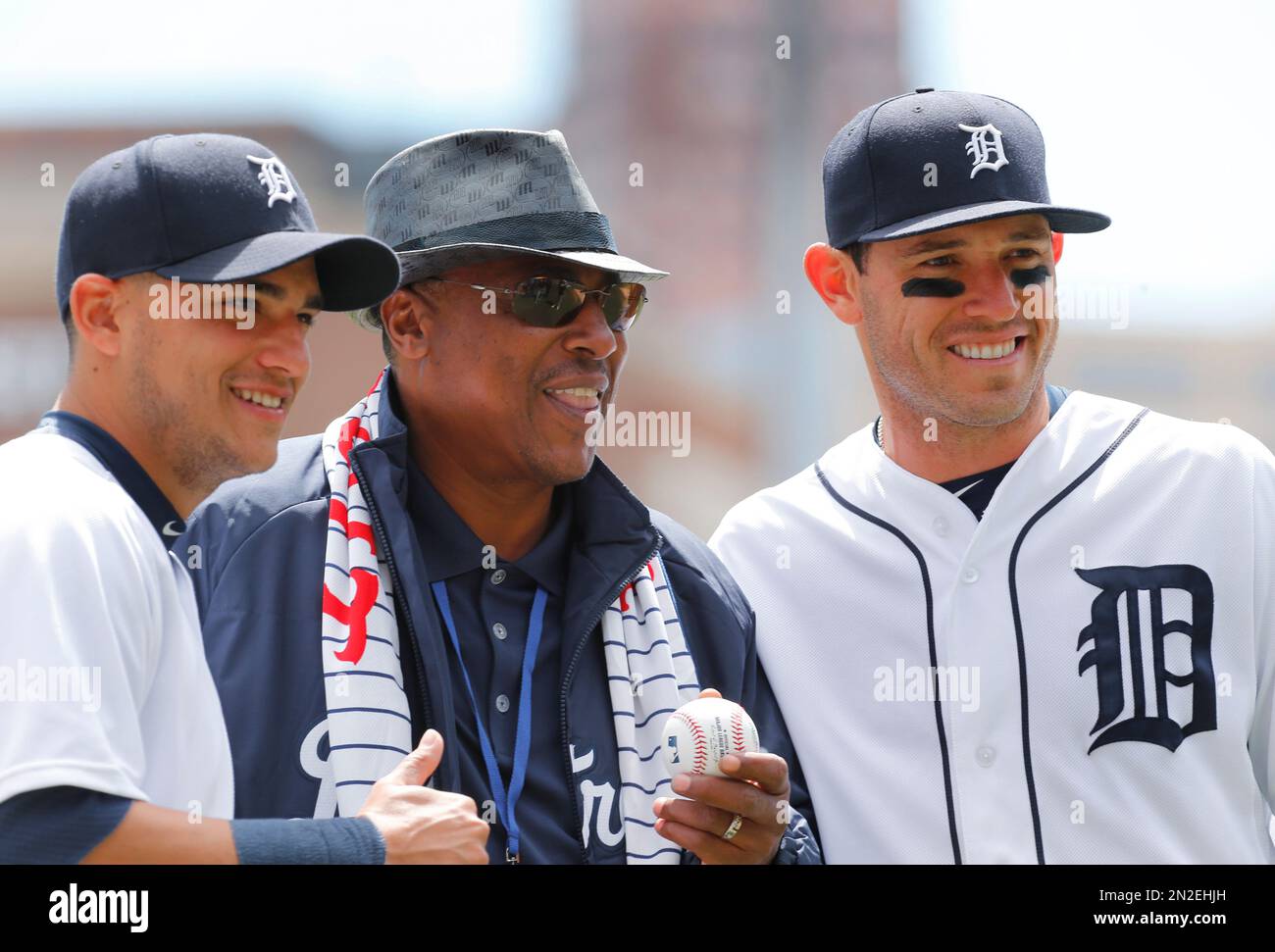 Former Detroit Tigers second baseman Lou Whitaker throws out the first  pitch before Game 4 of the American League Championship Series game with  Detroit hosting the Boston Red Sox at Comerica Park