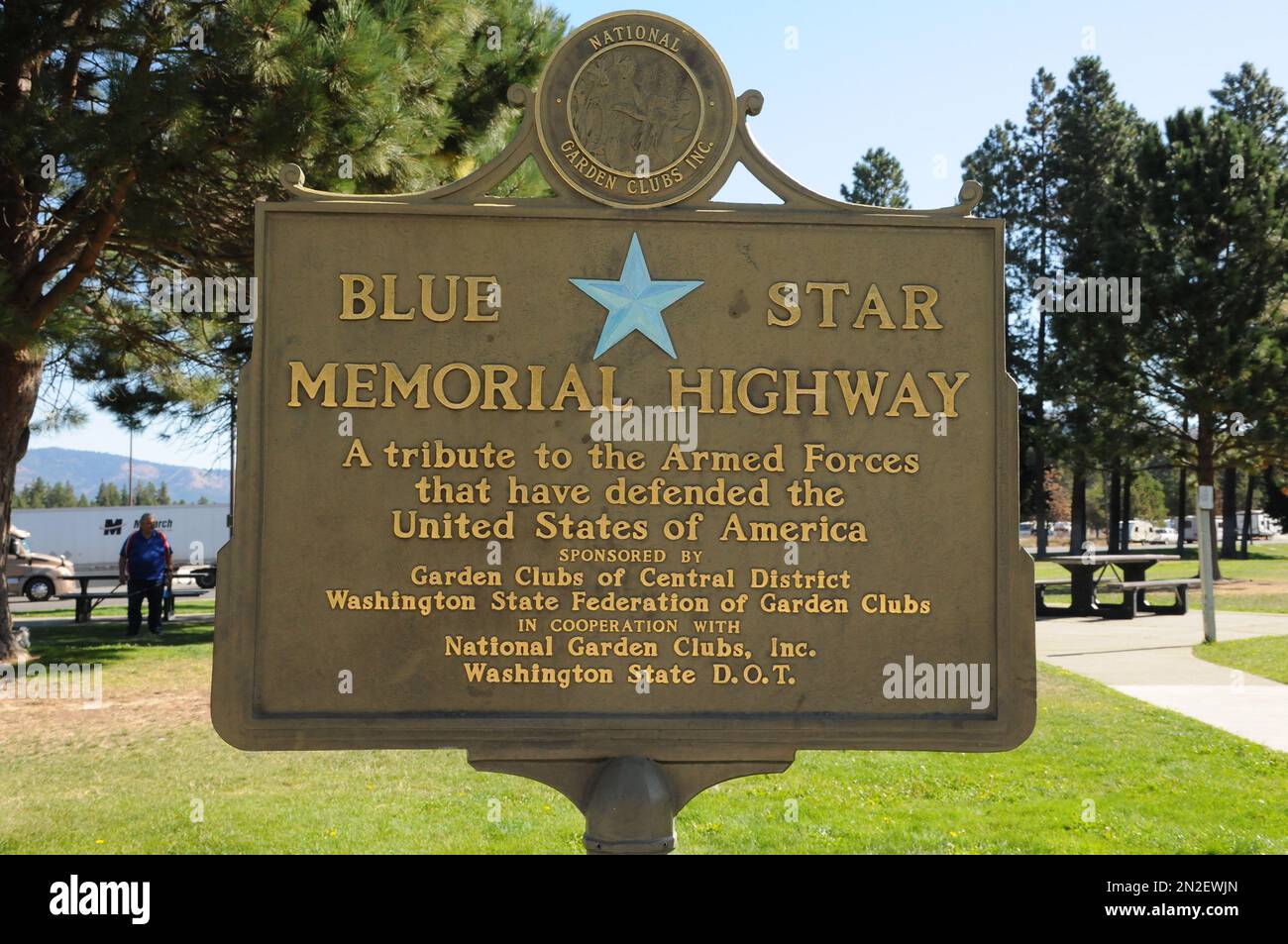 indian john hill rest area / WASHINGTON / USA./02 September2019/ Visitor at Indian john hill