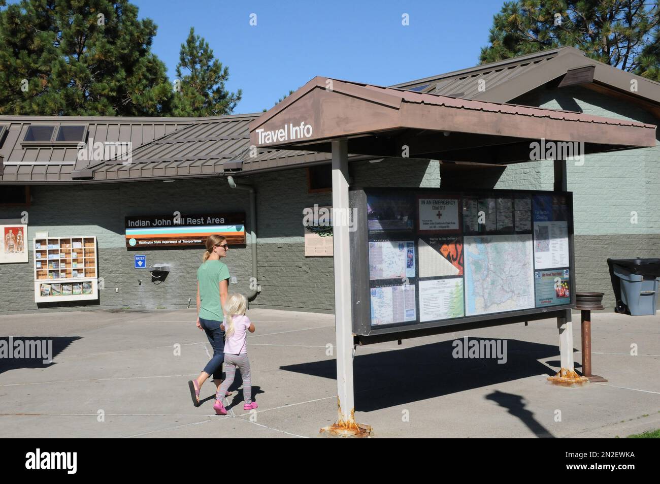 indian john hill rest area / WASHINGTON / USA./02 September2019/ Visitor at Indian john hill