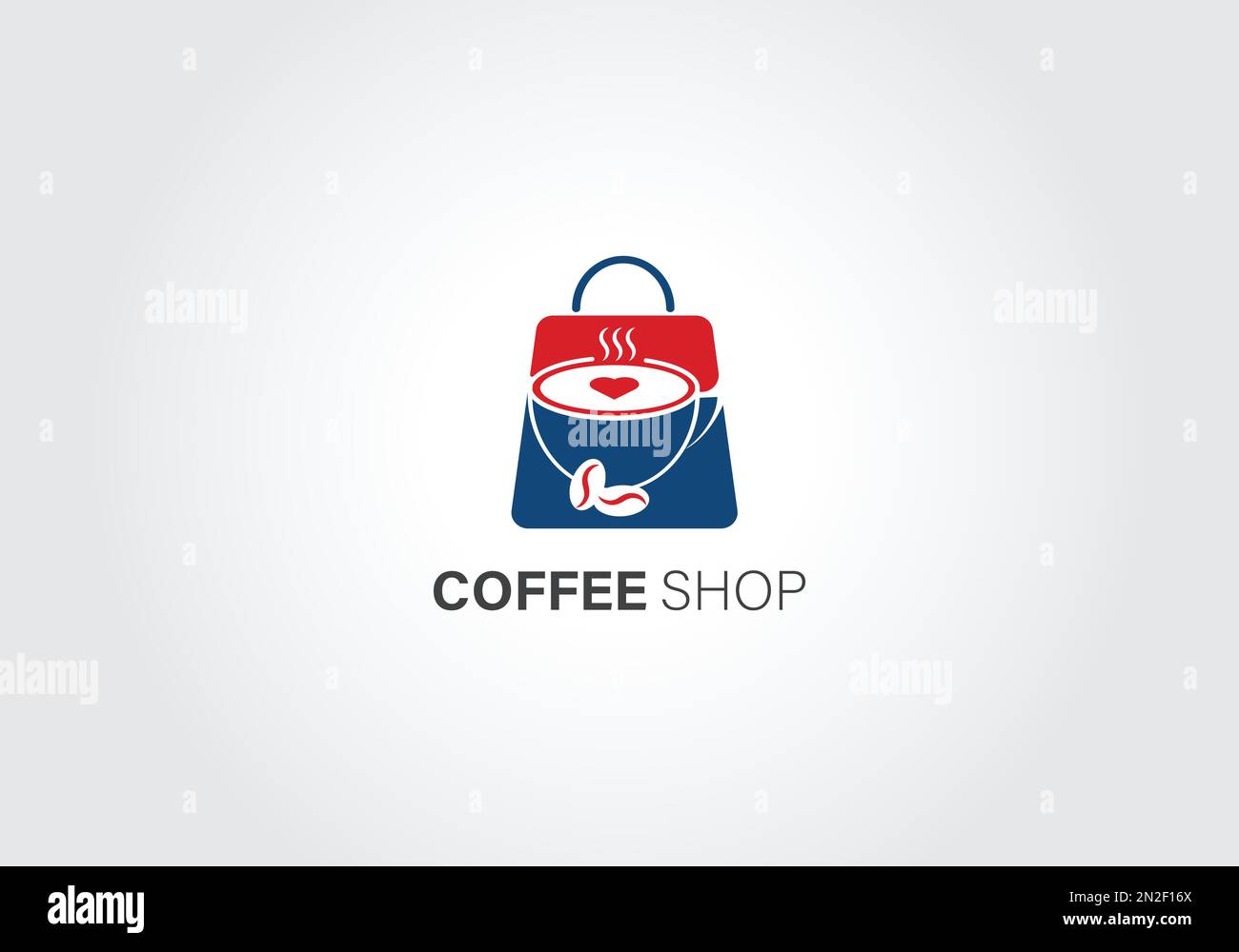 abstract coffee shop logo with bag concept Stock Vector Image & Art Alamy