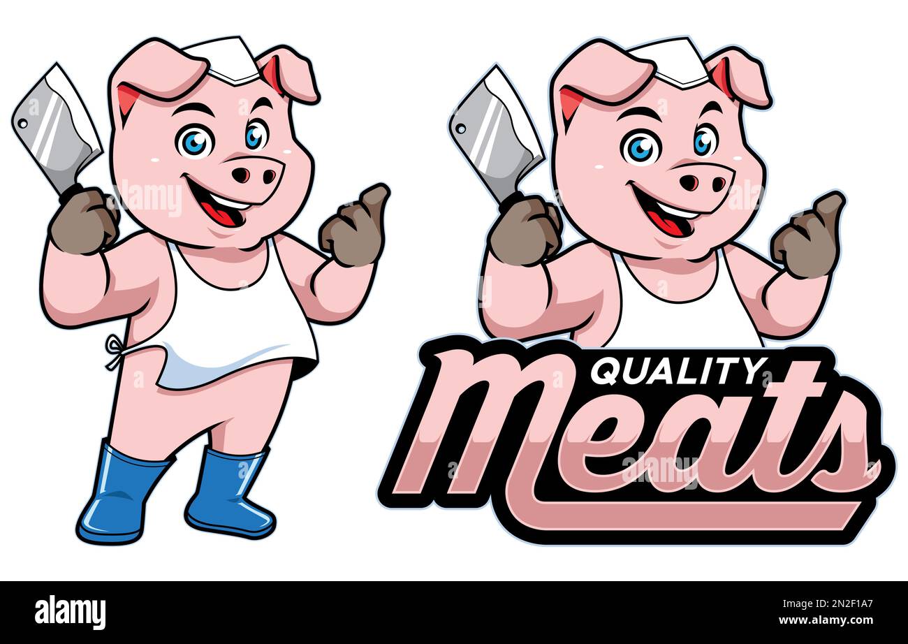 Meat Shop Mascot Stock Vector