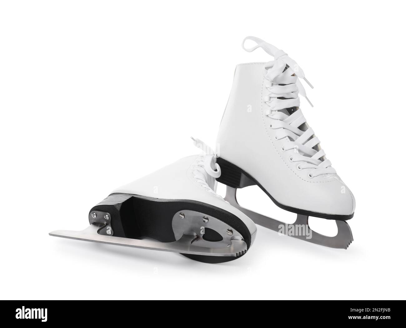 Pair of figure ice skates isolated on white Stock Photo Alamy