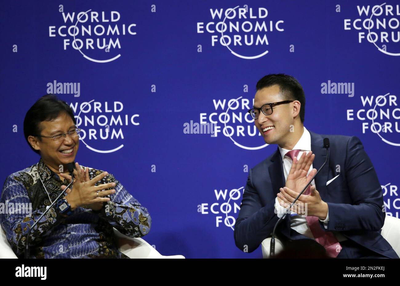 Executive Director of Lippo Group John Riady, right, and Chief ...