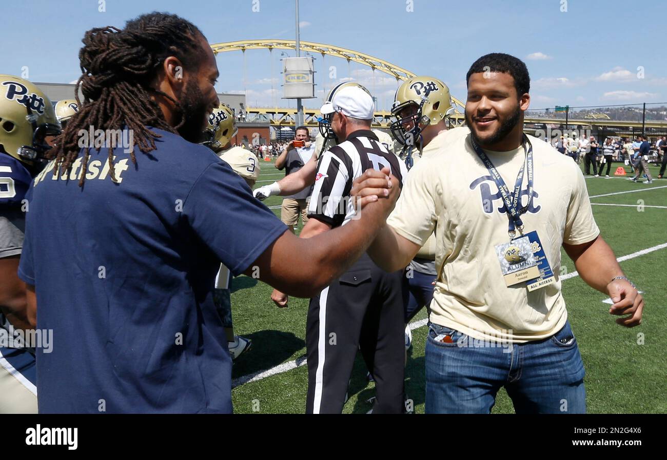 Pitt Panthers NFL H2P Larry Fitzgerald and Aaron Donald