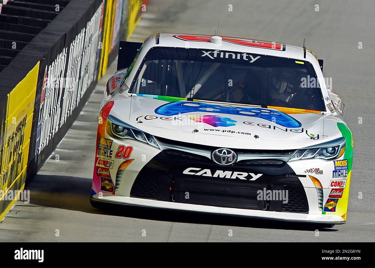 Driver Erik Jones makes his way down the back straight during