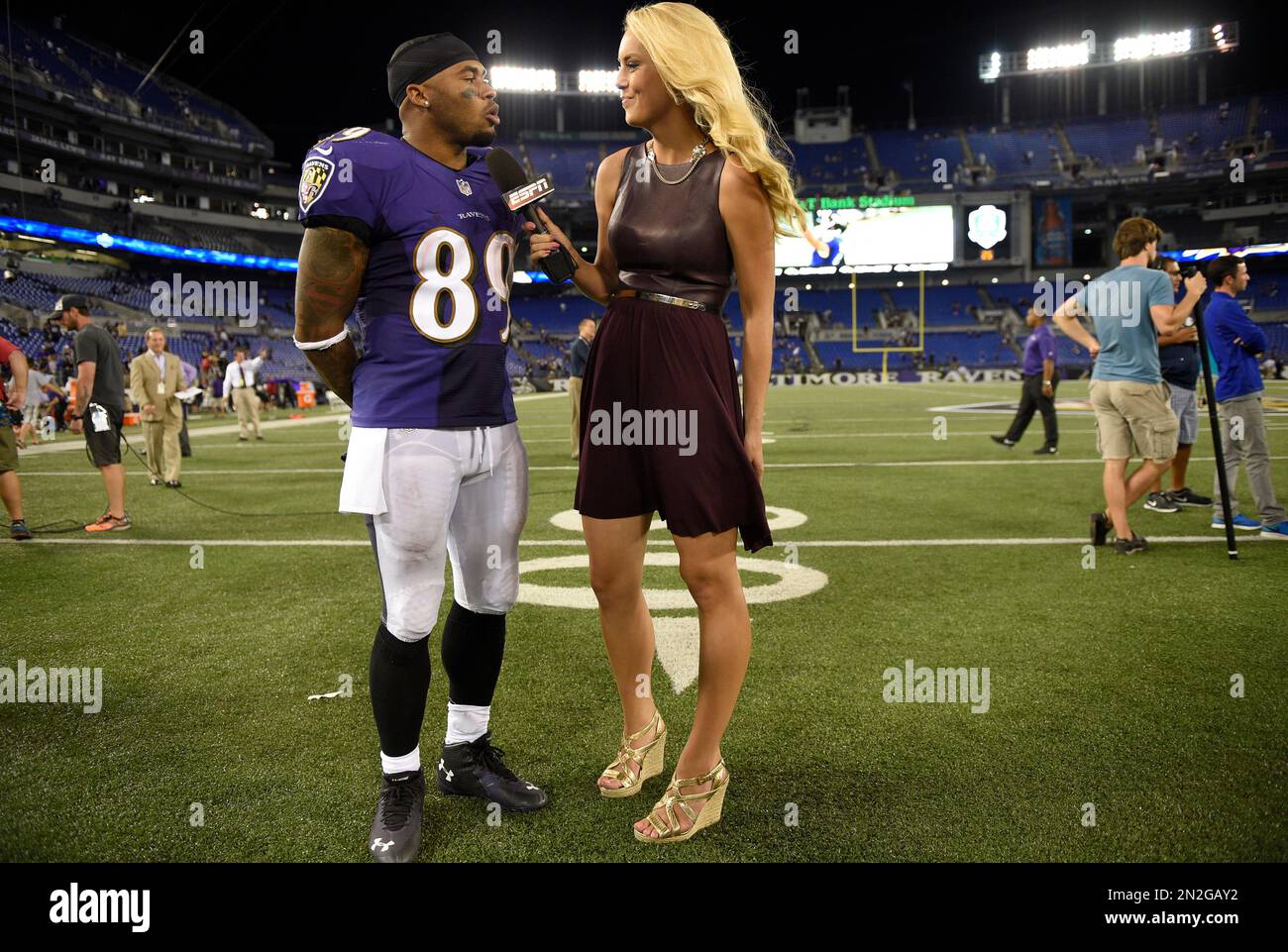 FILE - In this Sept. 11, 2014, file photo, Baltimore Ravens wide 