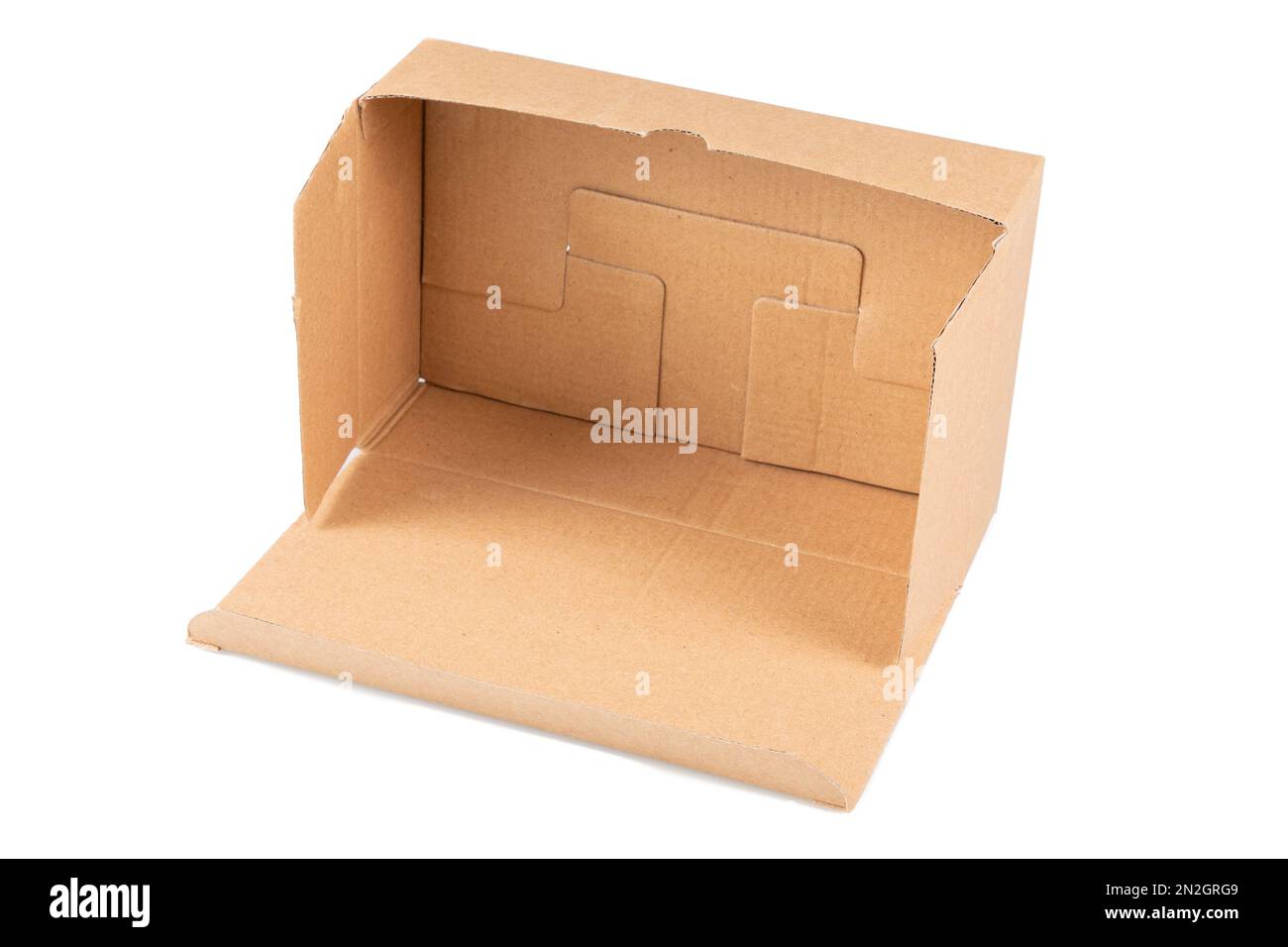 open brown carton box container isolated on white background Stock ...