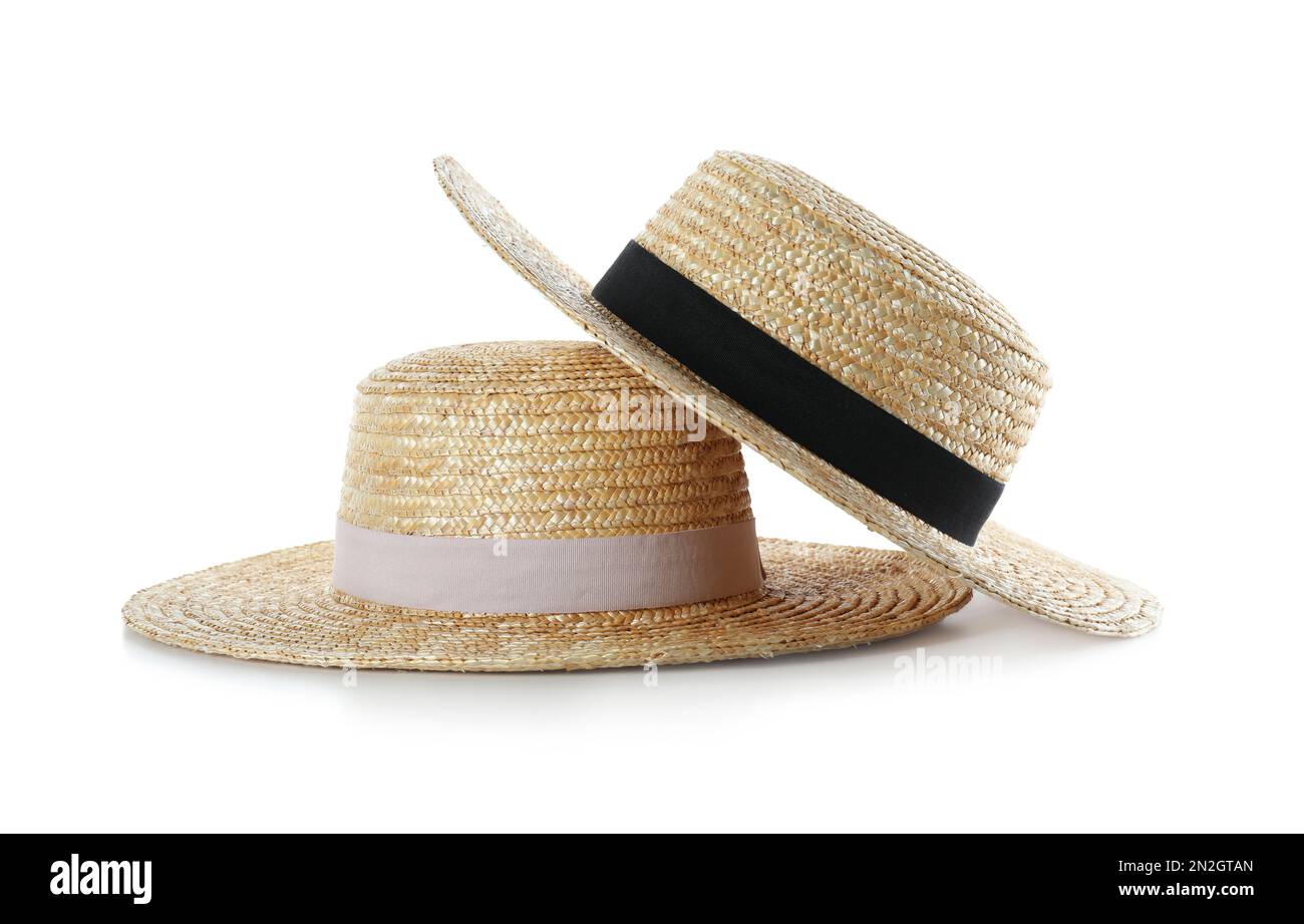 Wearing white sun hats Cut Out Stock Images & Pictures - Alamy