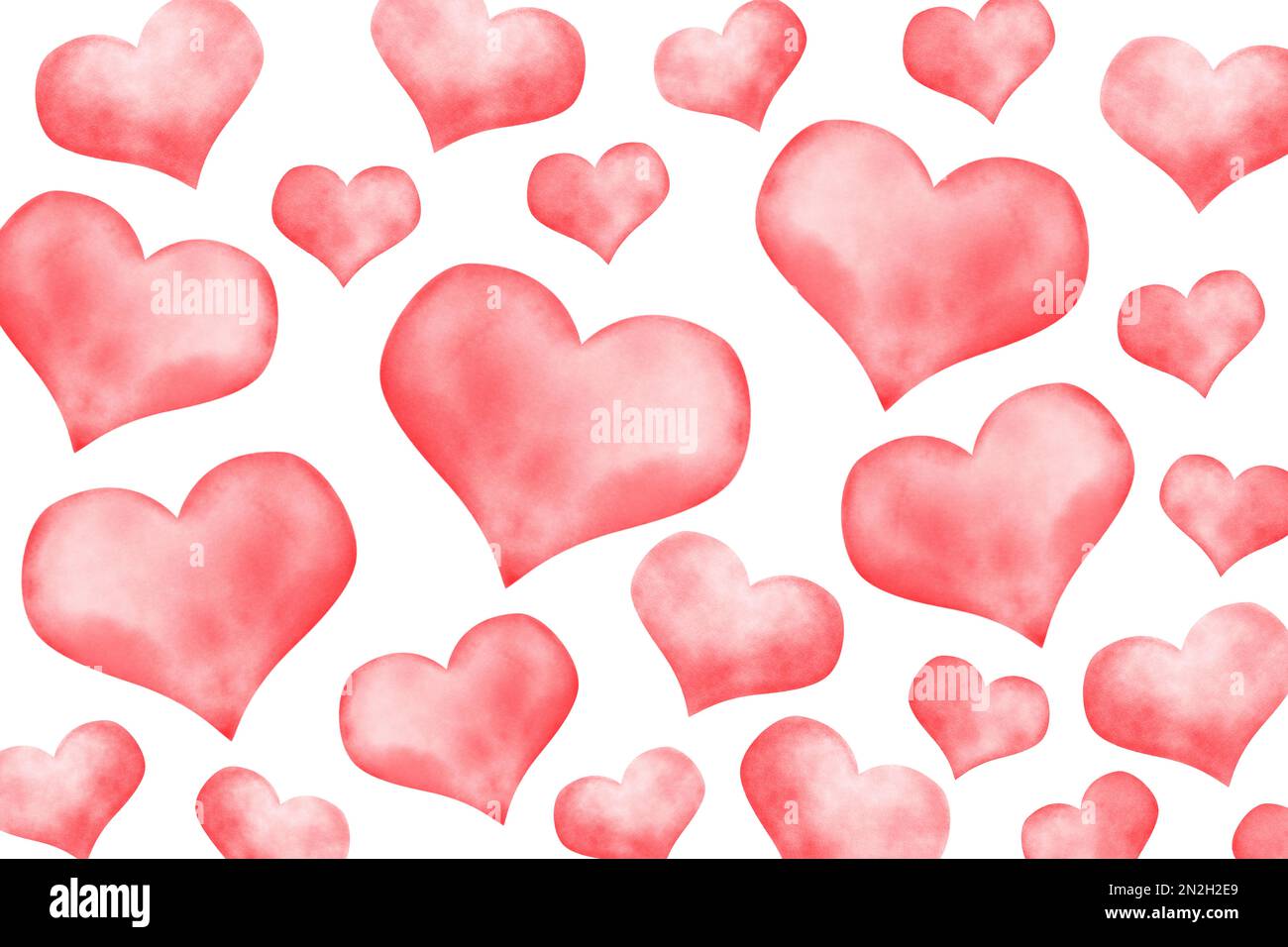 Beautiful hearts on white background. Valentine's day Stock Photo