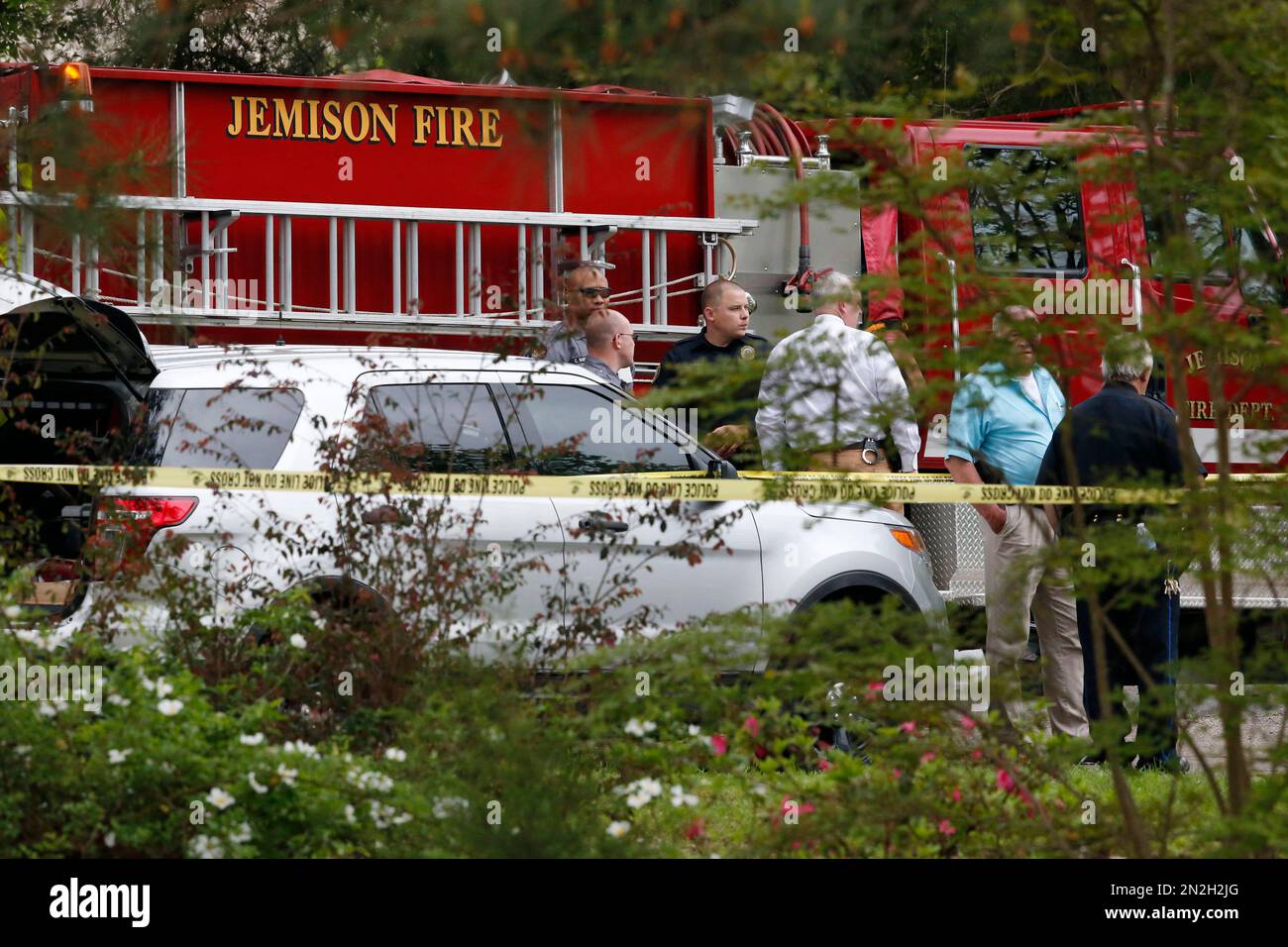 Authorities respond to a scene near a shooting Monday, April 13, 2015