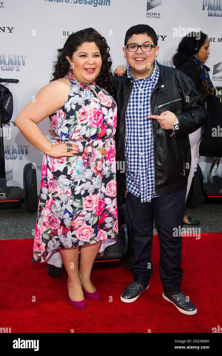 Raini Rodriguez and Rico Rodriguez attend the premiere of "Paul Blart ...