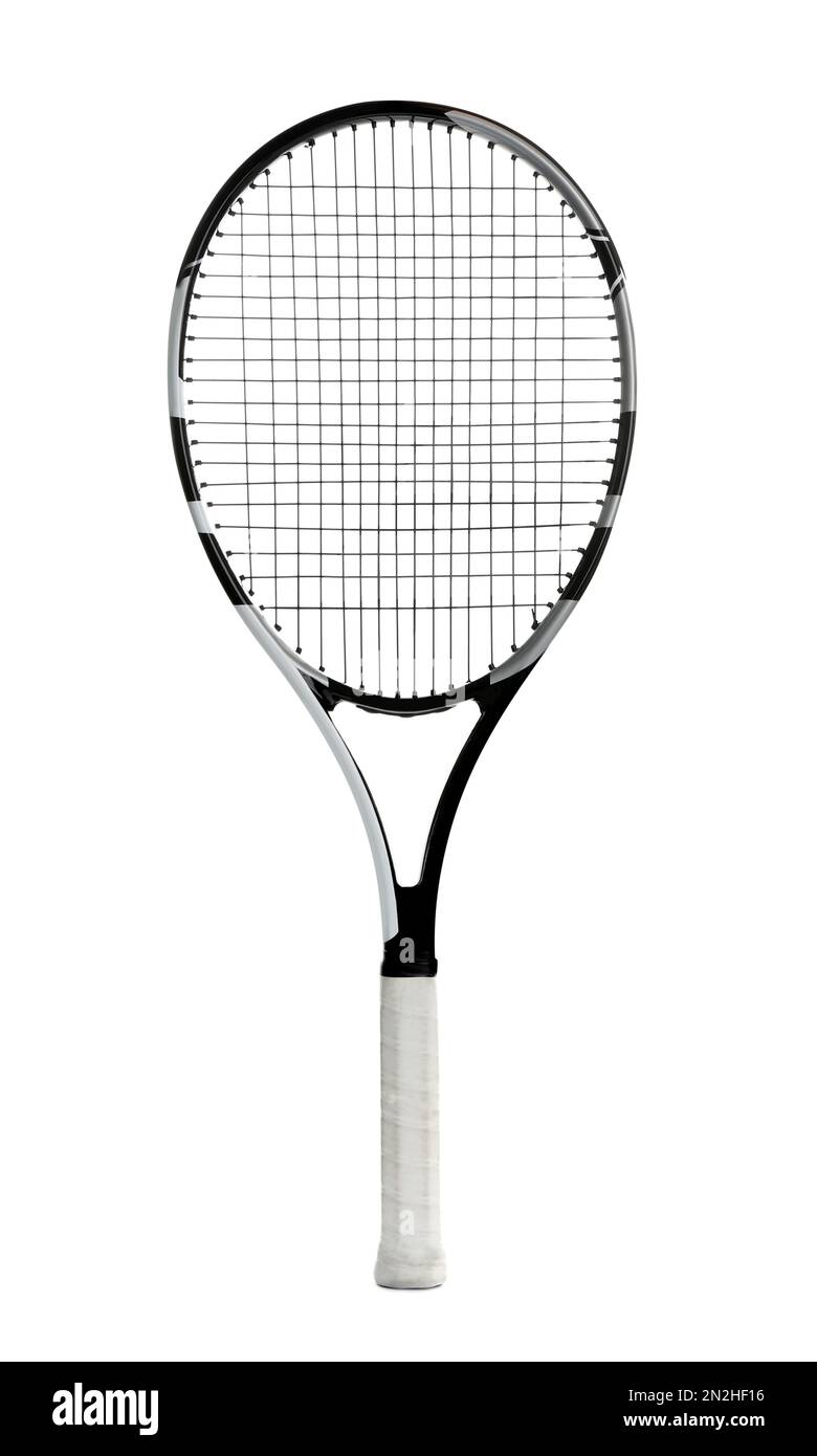 Tennis Racket Isolated Tennis racket isolated on white. Sports equipment Stock Photo - Alamy