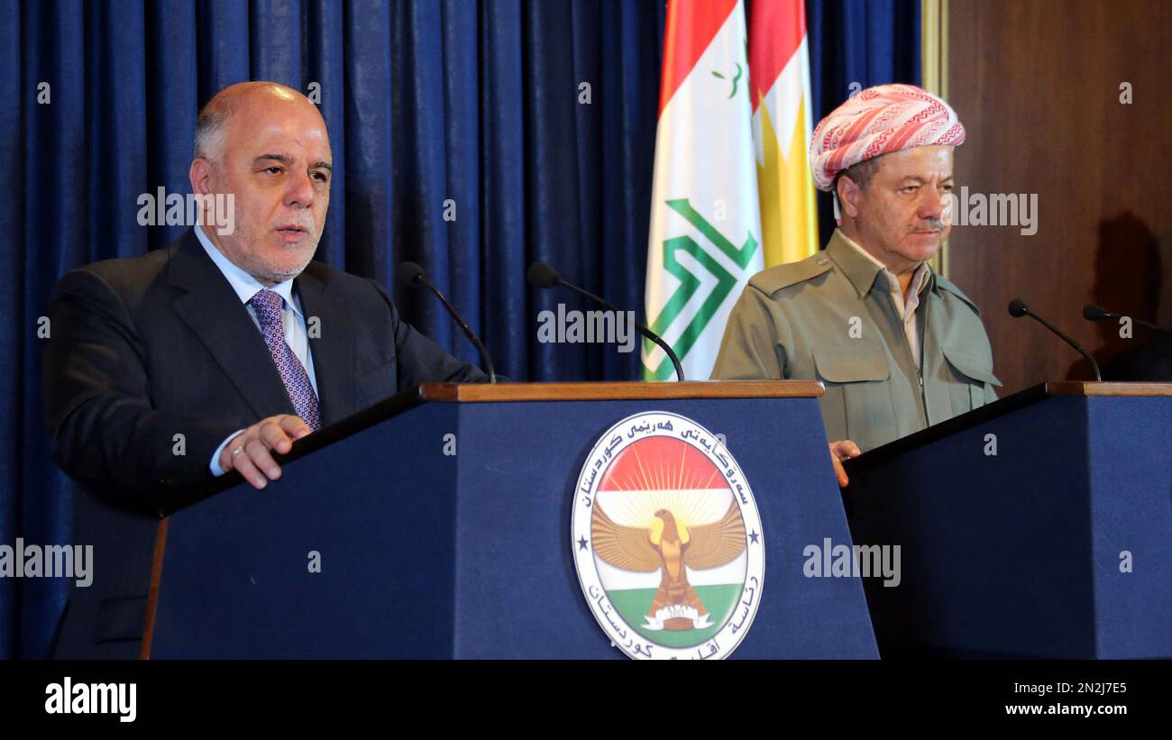 In this Monday, April 6, 2015 photo, Iraqi Prime Minister Haider al ...