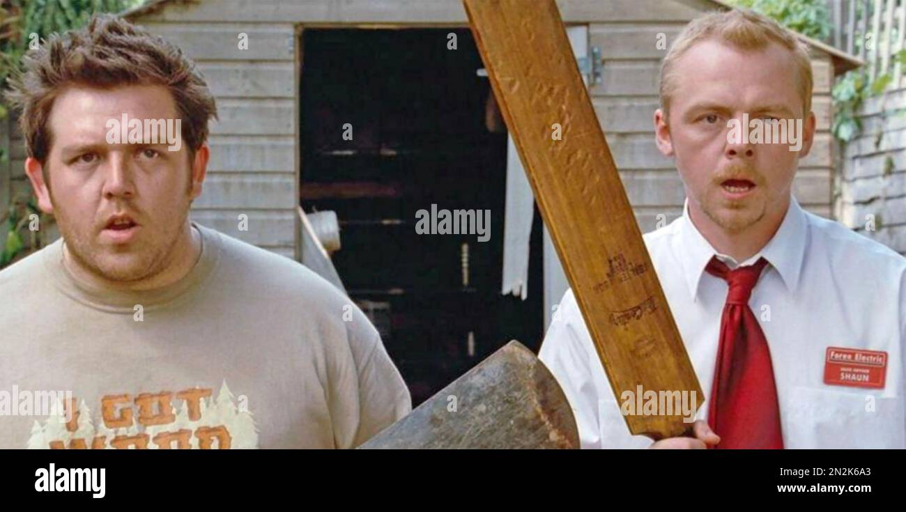 Shaun of the dead simon pegg left nick frost hires stock photography