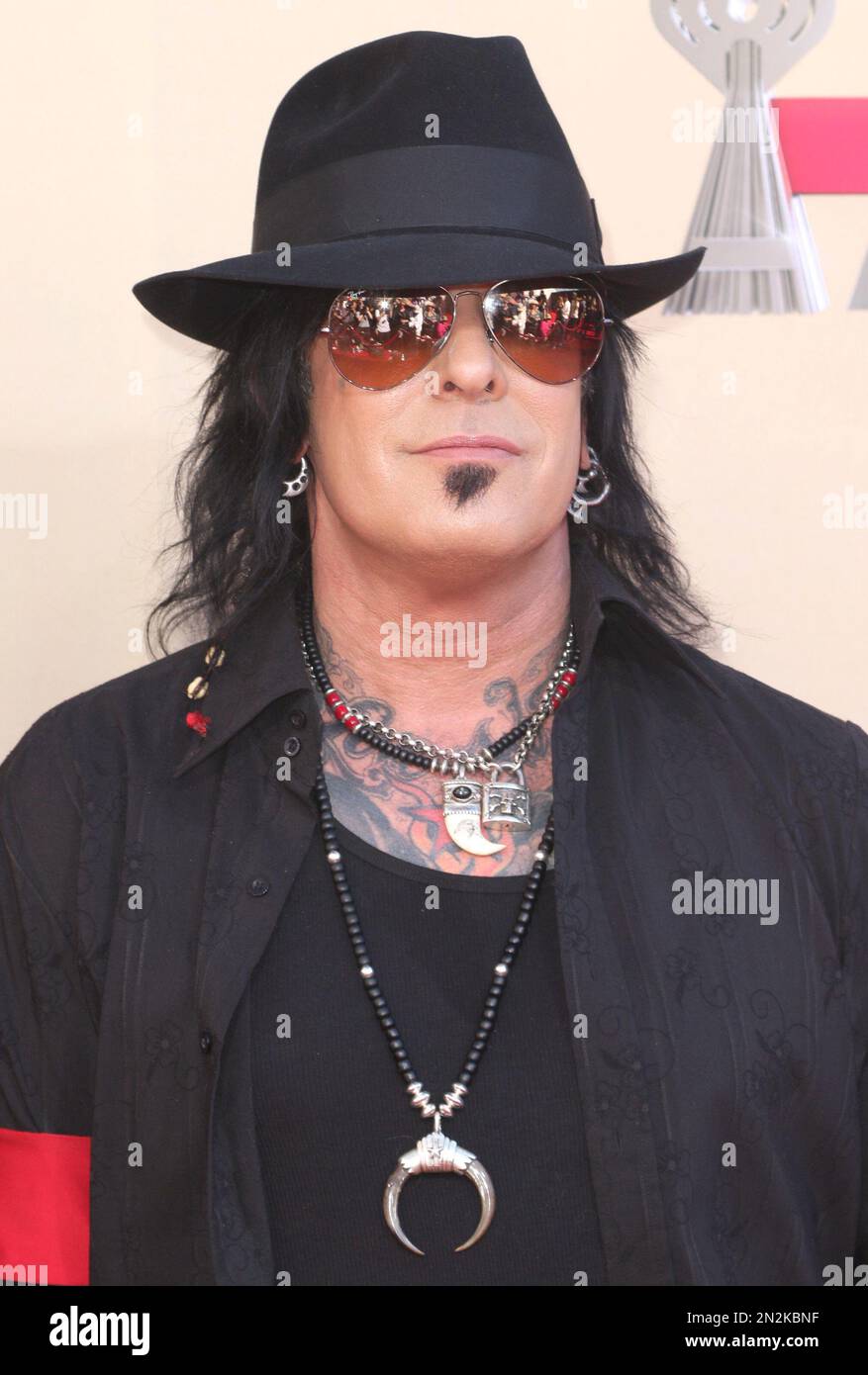 Nikki Sixx arrives at the iHeartRadio Music Awards at The Shrine