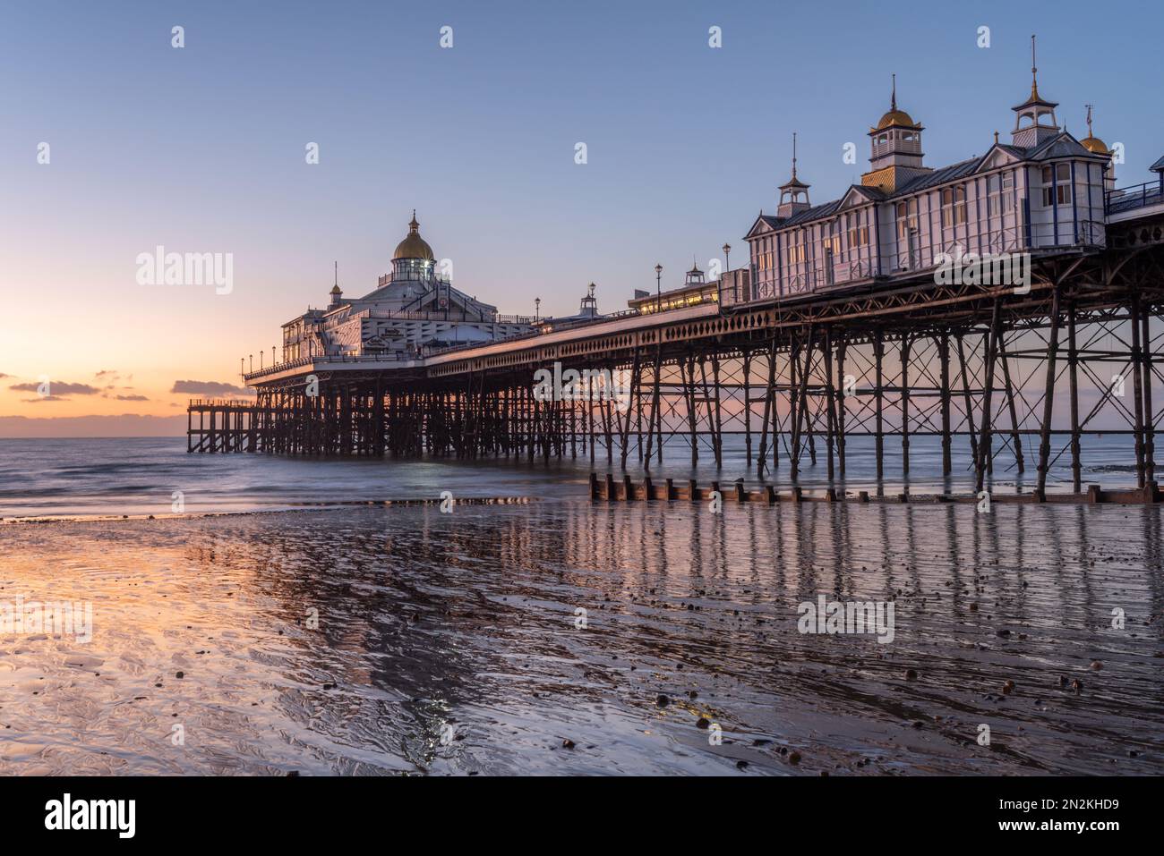 Eastbourne Pier, in the county of East Sussex, on the south coast of England, UK. Stock Photo