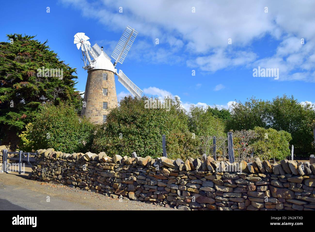 The Callington Mill in a historical site in Oatlands, Tasmania, Australia Stock Photo