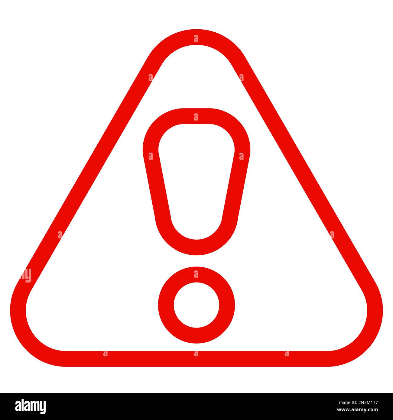 Icon caution error, sign danger precaution, beware exclamation triangle fatal Stock Vector