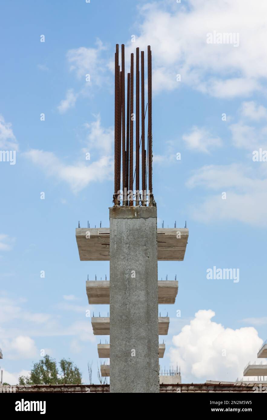 construction of reinforced concrete structures Stock Photo