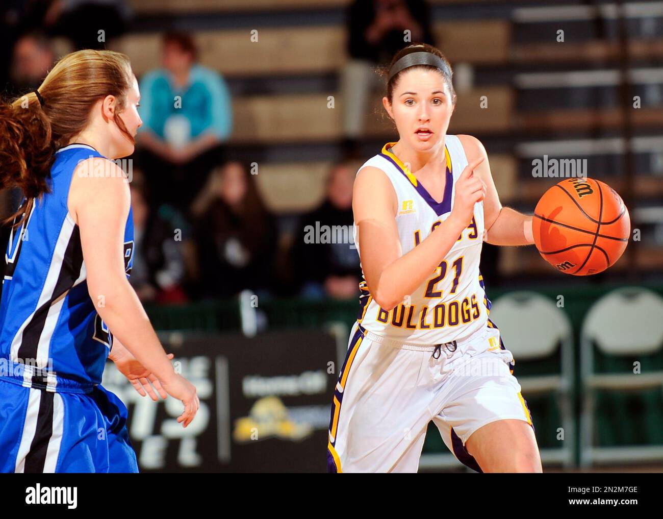 South Kortright's Alexa DuBois (20) defends against Heuvelton's Olivia