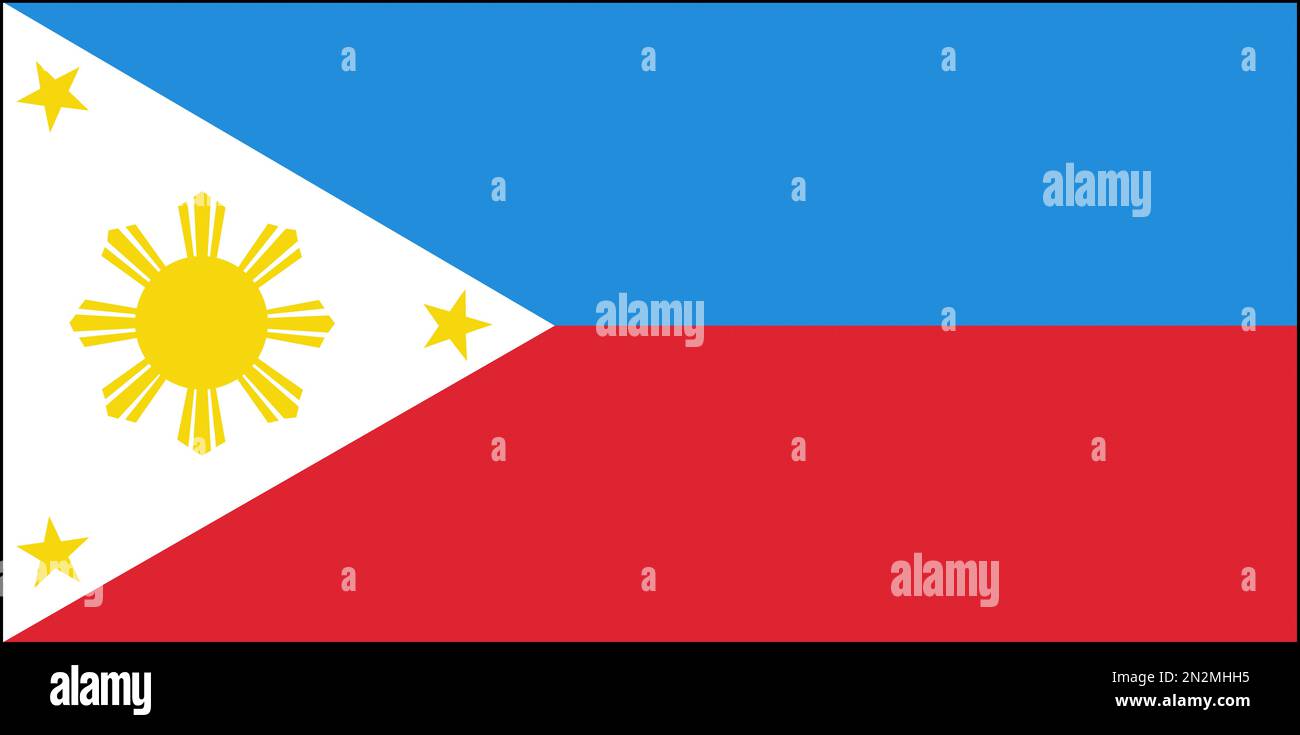 Nationalfahne Fahne Flagge Philippinen Stock Photo