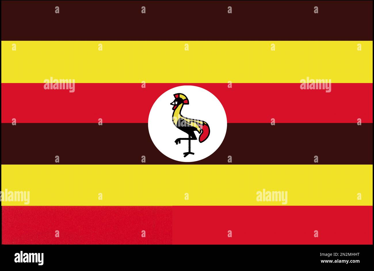 Fahne Flagge Nationalfahne Uganda Stock Photo