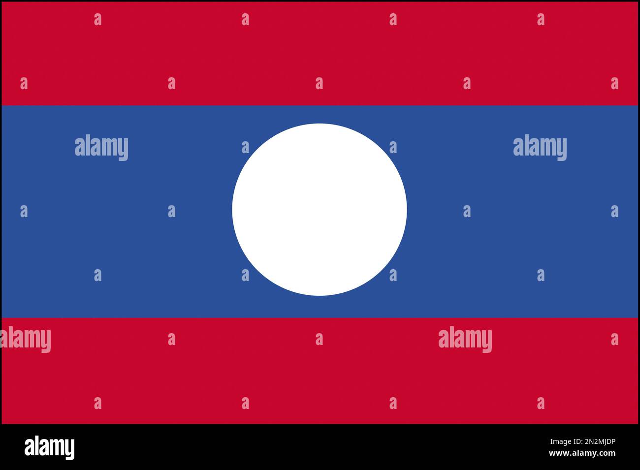 Flagge Fahne Nationalfahne Laos Stock Photo