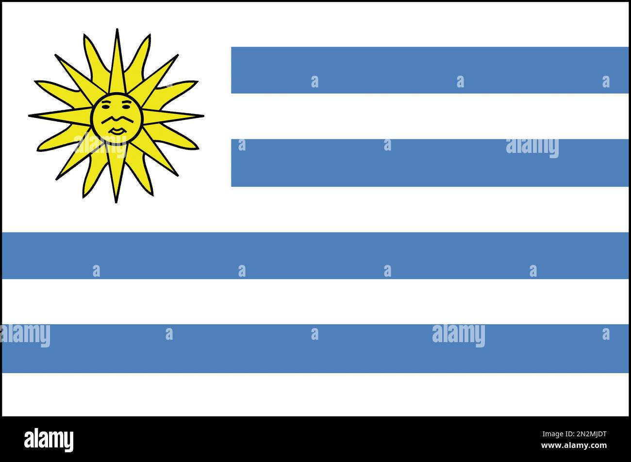 Flagge Fahne Uruguay Stock Photo