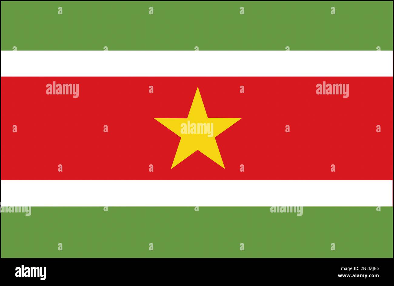 Flagge Fahne Nationalfahne Surinam Stock Photo