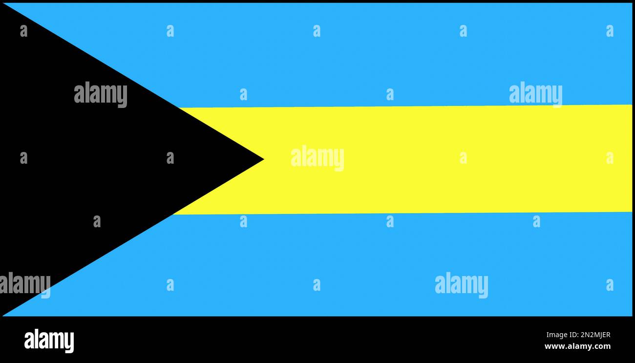 Flagge Fahne : Commonwealth der Bahamas Stock Photo