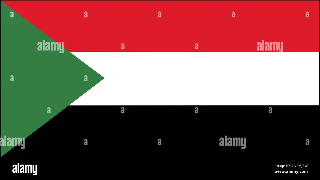 Flagge Fahne Nationalfahne Sudan Stock Photo